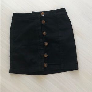 black buttoned pencil skirt size small